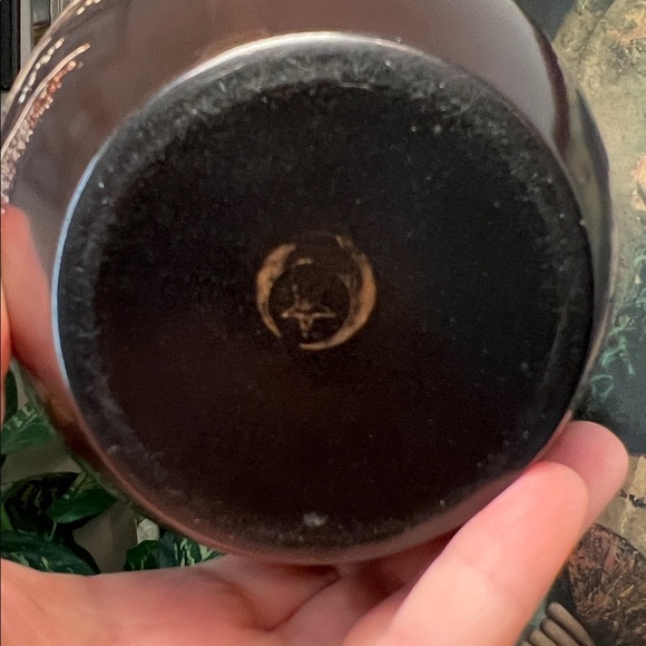 Vintage Asian Lacquer Mother of Pearl Inlay Pagoda Garden Scene Vase - Picture 9 of 9